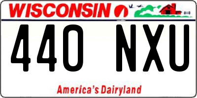 WI license plate 440NXU