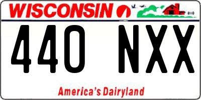 WI license plate 440NXX