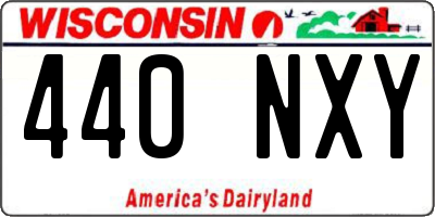 WI license plate 440NXY