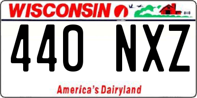 WI license plate 440NXZ