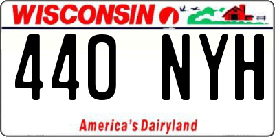 WI license plate 440NYH