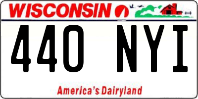 WI license plate 440NYI