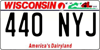 WI license plate 440NYJ