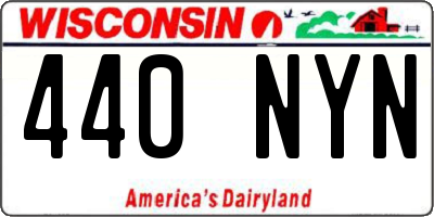WI license plate 440NYN