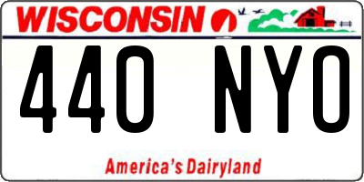 WI license plate 440NYO