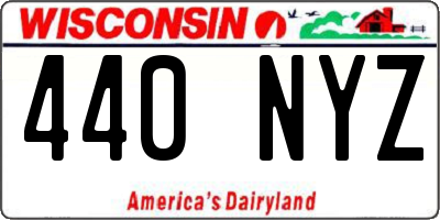 WI license plate 440NYZ