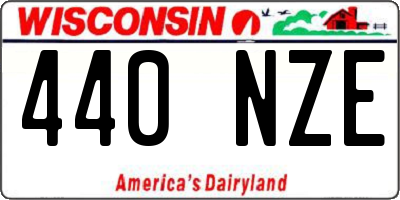 WI license plate 440NZE