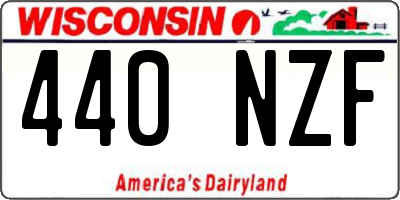 WI license plate 440NZF