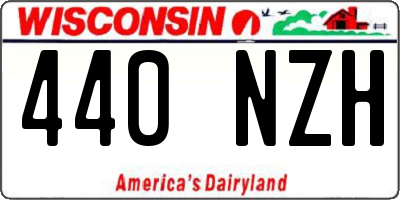 WI license plate 440NZH