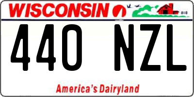 WI license plate 440NZL