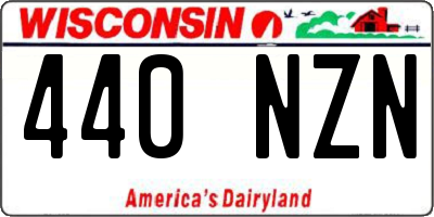 WI license plate 440NZN