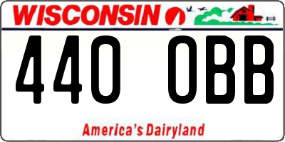 WI license plate 440OBB