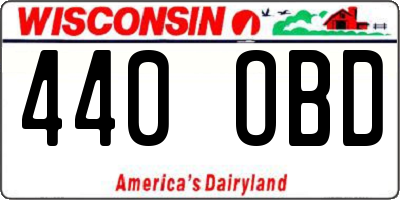 WI license plate 440OBD