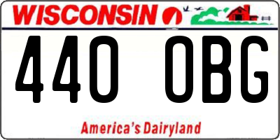 WI license plate 440OBG