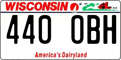 WI license plate 440OBH