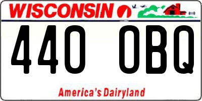 WI license plate 440OBQ