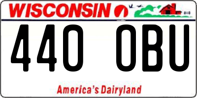 WI license plate 440OBU