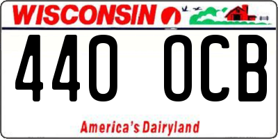 WI license plate 440OCB