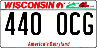 WI license plate 440OCG