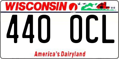 WI license plate 440OCL