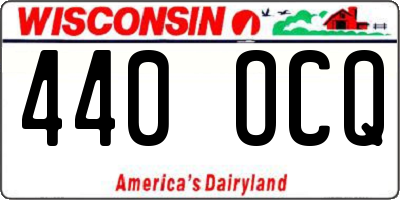 WI license plate 440OCQ
