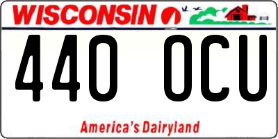 WI license plate 440OCU
