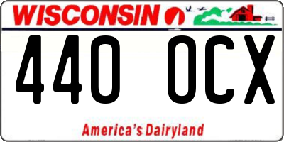 WI license plate 440OCX
