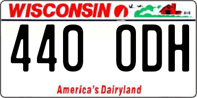 WI license plate 440ODH