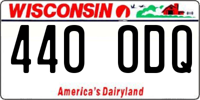 WI license plate 440ODQ