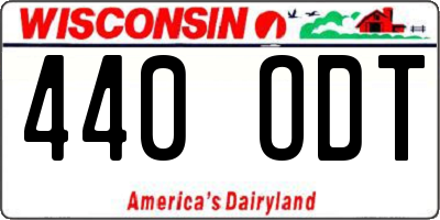 WI license plate 440ODT