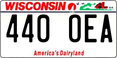 WI license plate 440OEA
