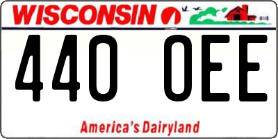 WI license plate 440OEE