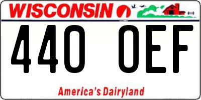 WI license plate 440OEF