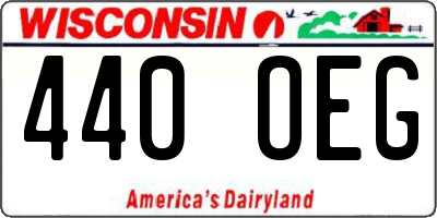 WI license plate 440OEG