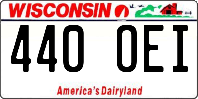 WI license plate 440OEI