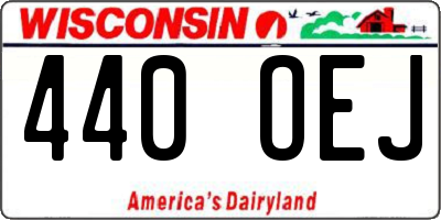 WI license plate 440OEJ