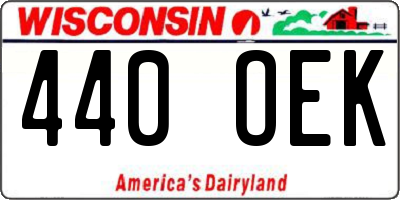 WI license plate 440OEK