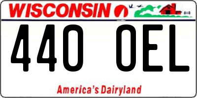 WI license plate 440OEL