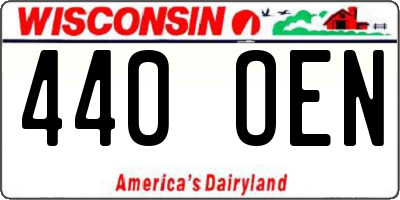 WI license plate 440OEN