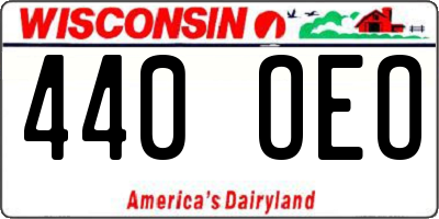 WI license plate 440OEO