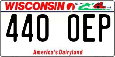 WI license plate 440OEP