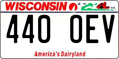 WI license plate 440OEV