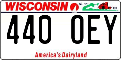 WI license plate 440OEY
