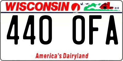 WI license plate 440OFA