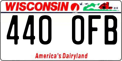 WI license plate 440OFB