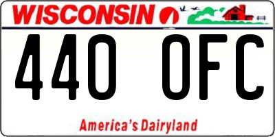 WI license plate 440OFC