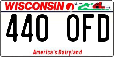WI license plate 440OFD