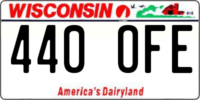 WI license plate 440OFE