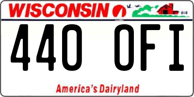 WI license plate 440OFI