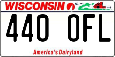 WI license plate 440OFL